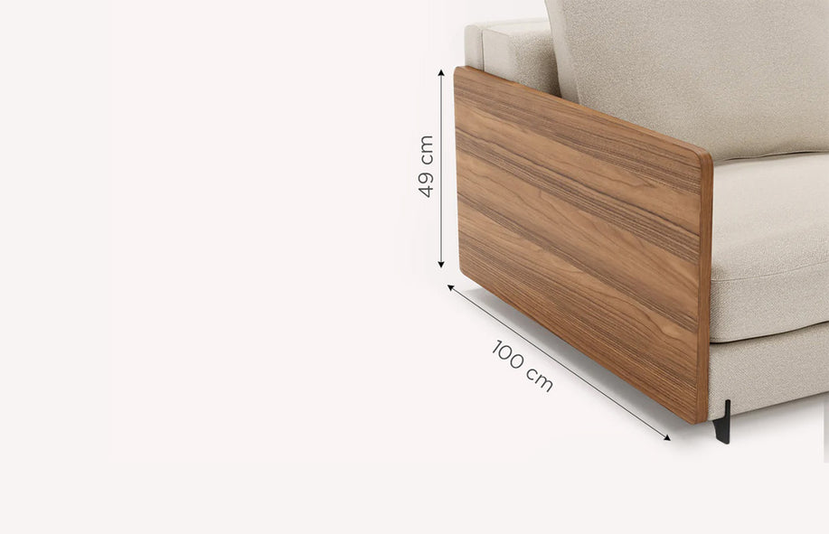 NELLY Module Armrest Wood Walnut Wood-1