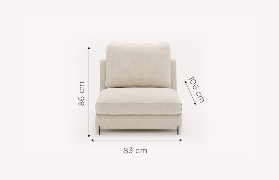 NELLY Armchair module +500 fabrics & leathers-1