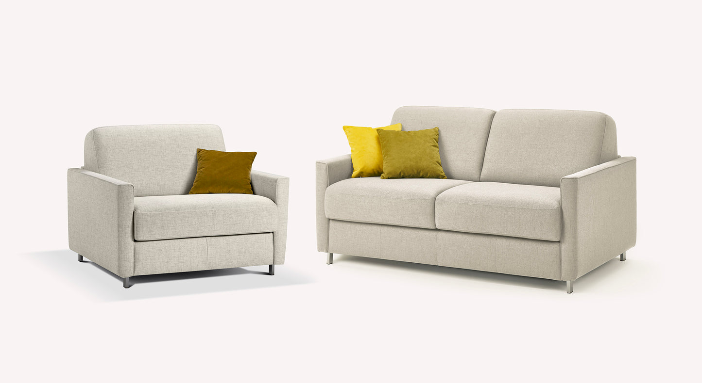 Lot canapé et fauteuil JIMMY Foster Ivoire