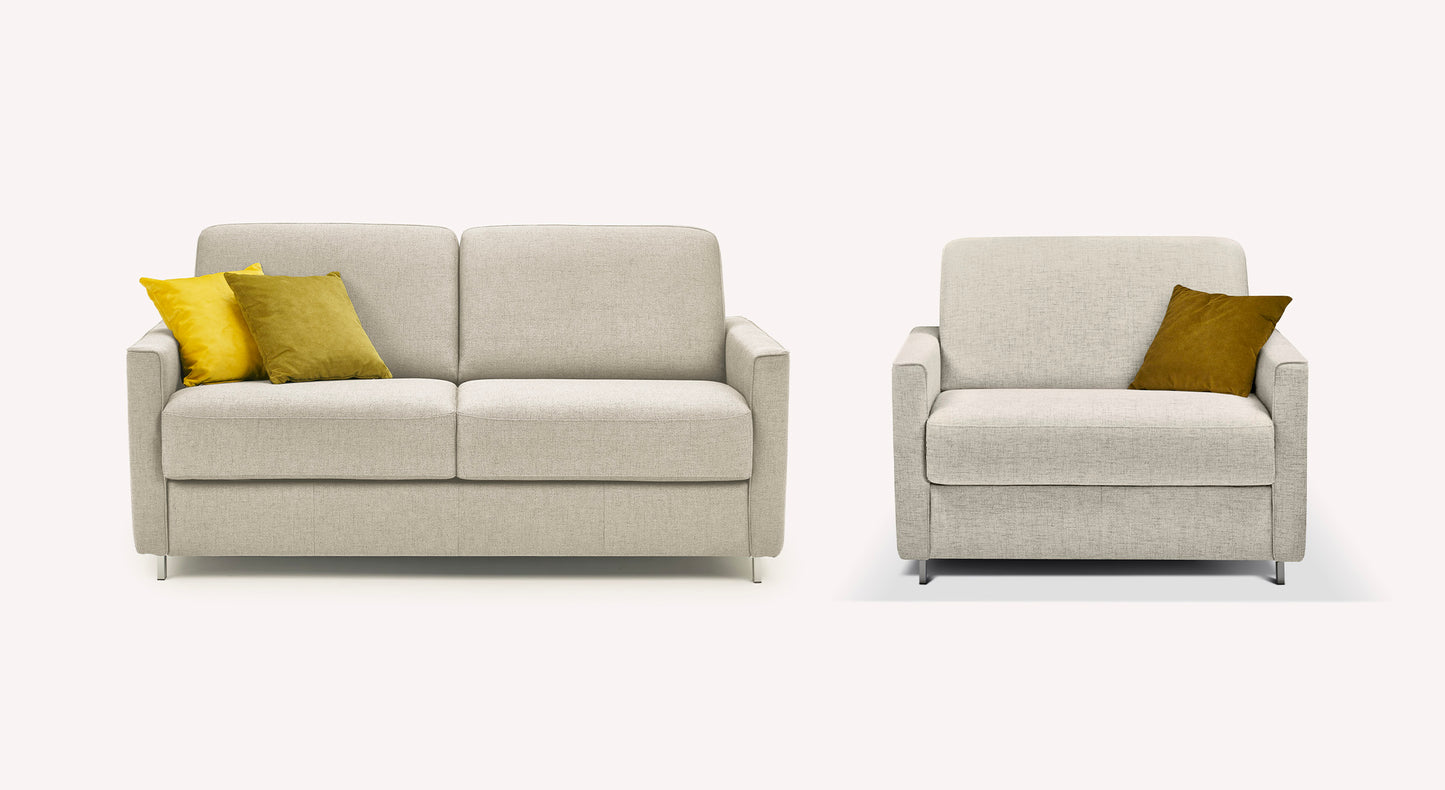 Lot canapé et fauteuil JIMMY Foster Ivoire