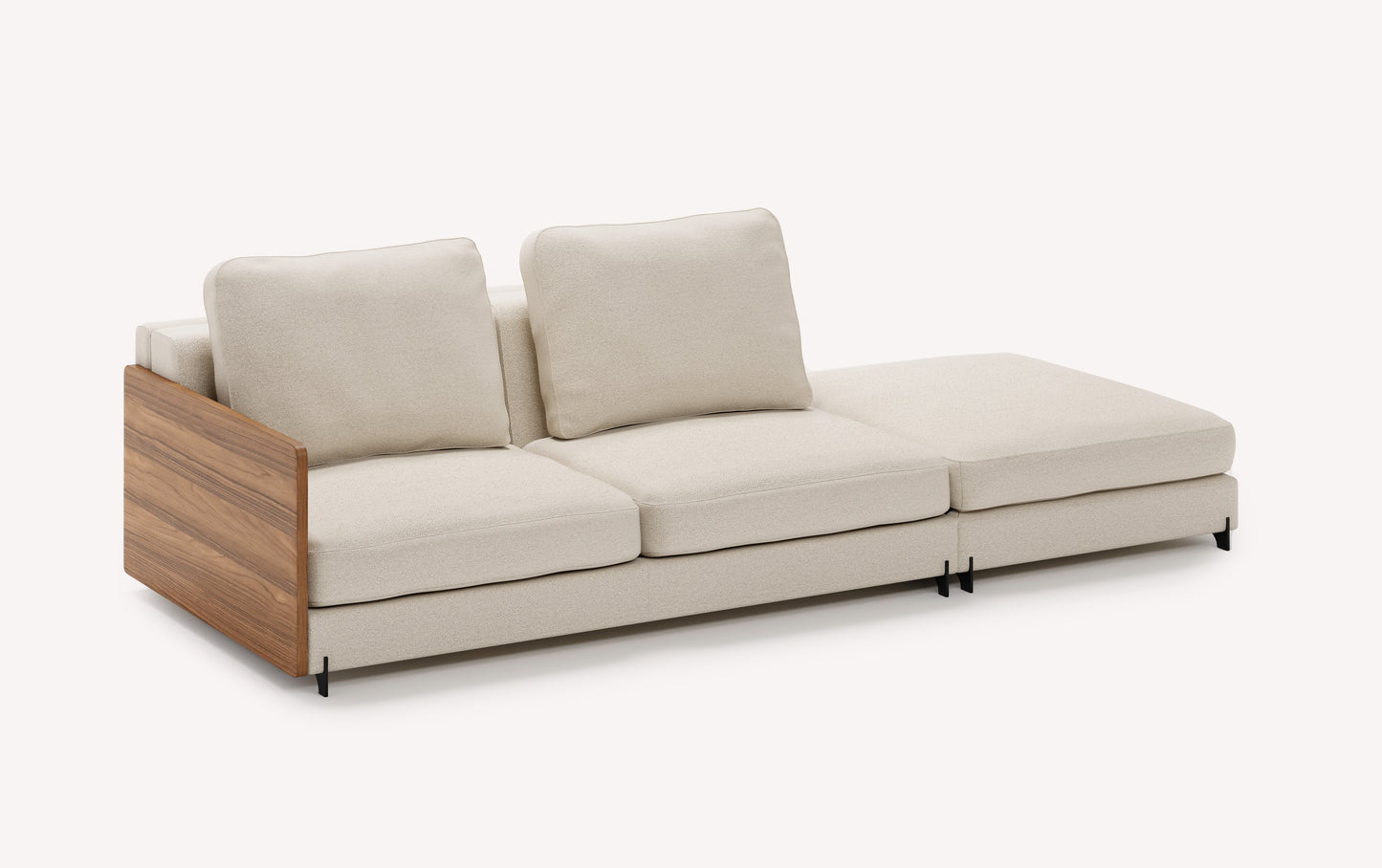 NELLY Module Armrest Wood Walnut Wood