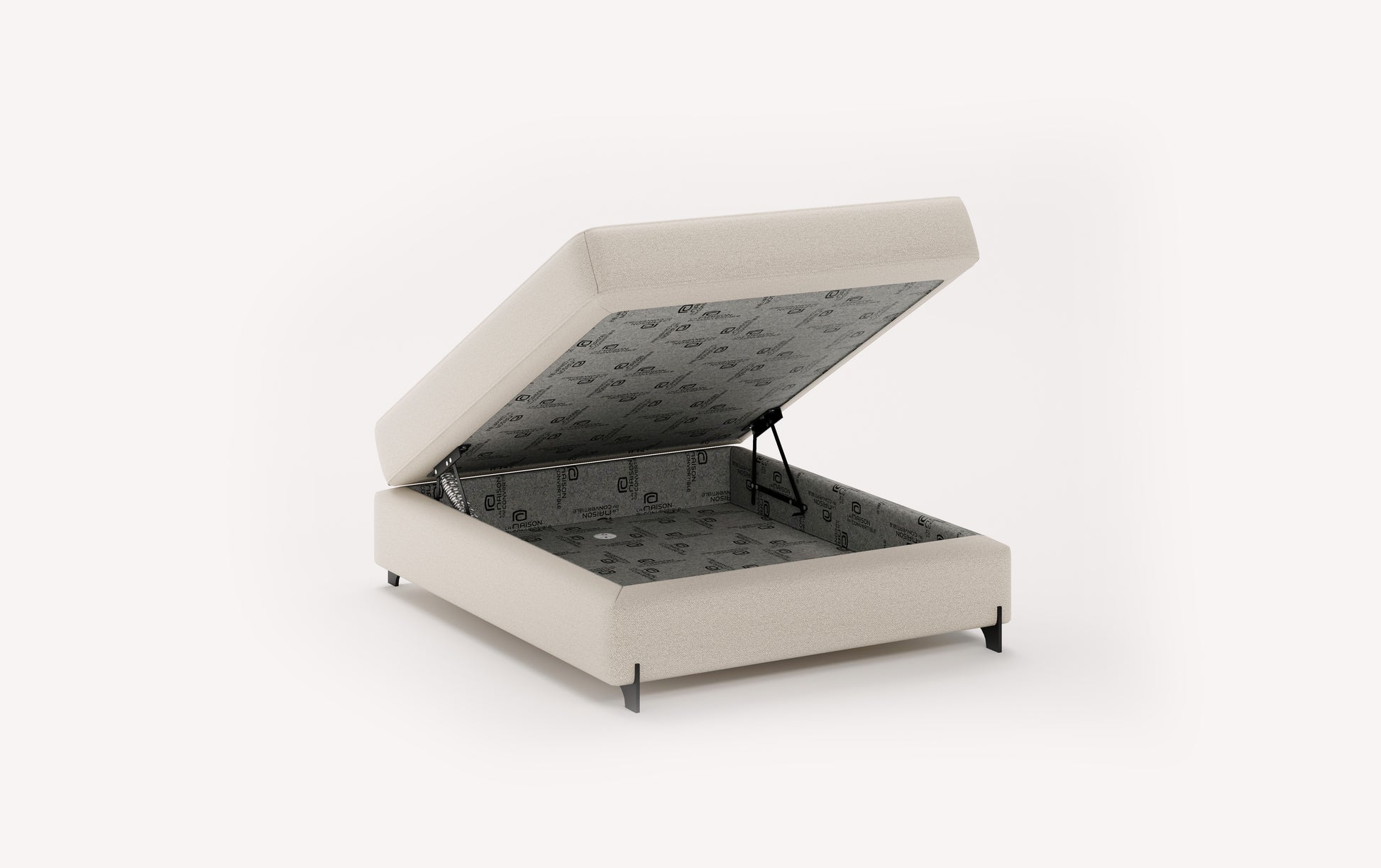 NELLY Innuendo Ivory Chest Pouf