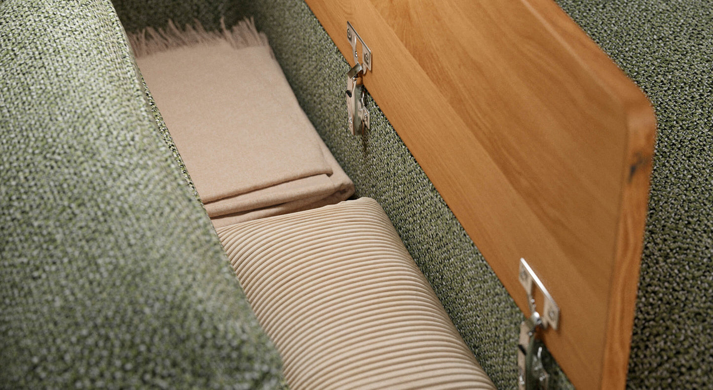 MAX Accoudoirs Coffre Compact Bois Mariclo Olive