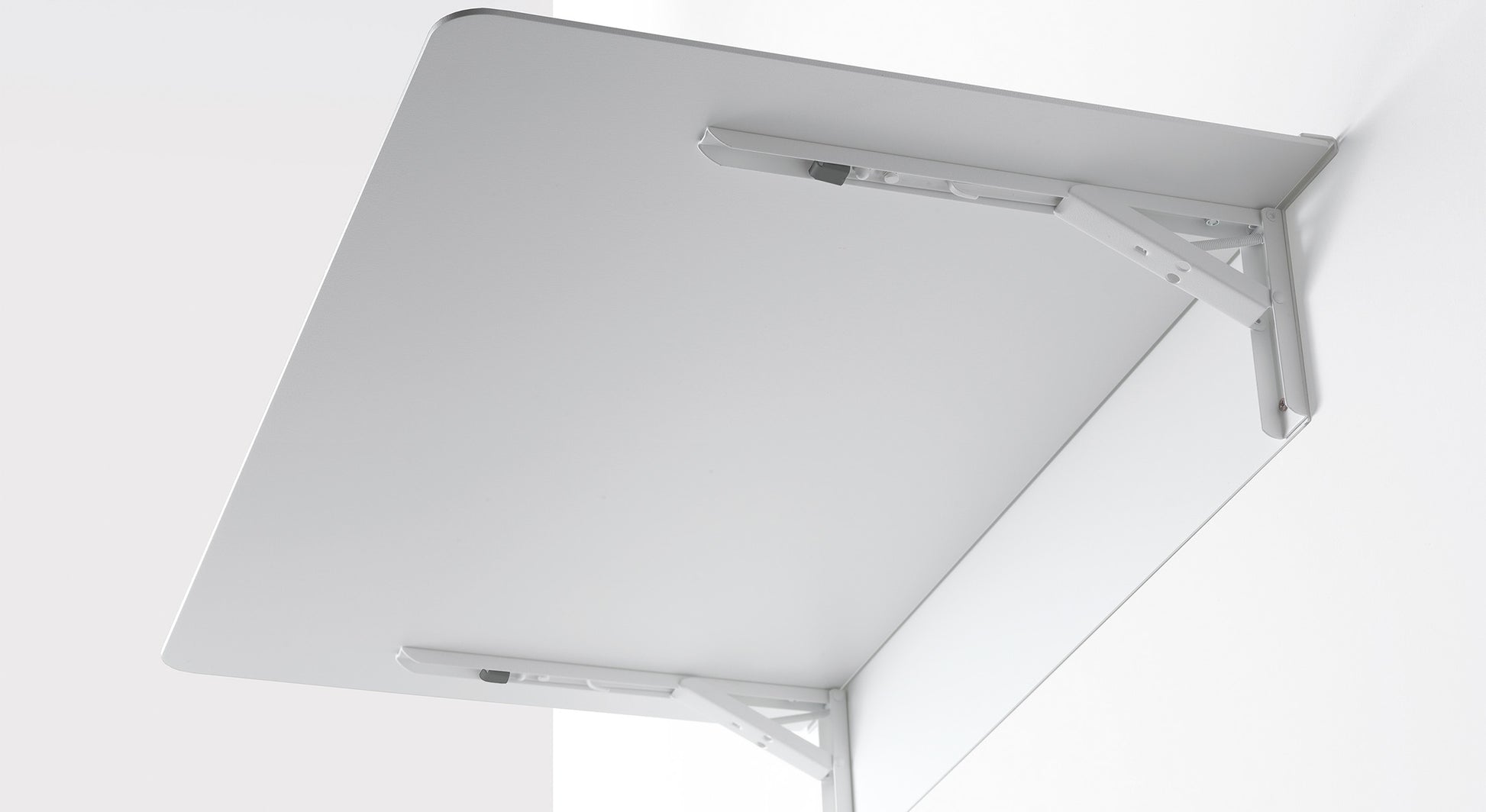 TINY White Aluminum Desk