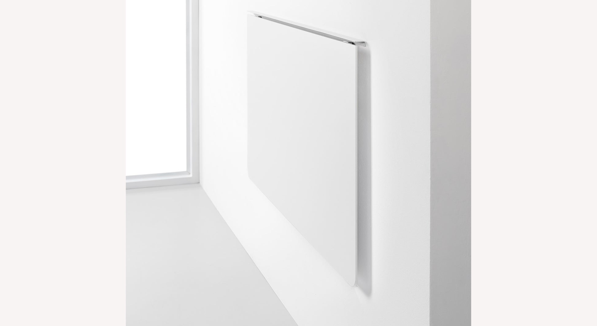 TINY White Aluminum Desk