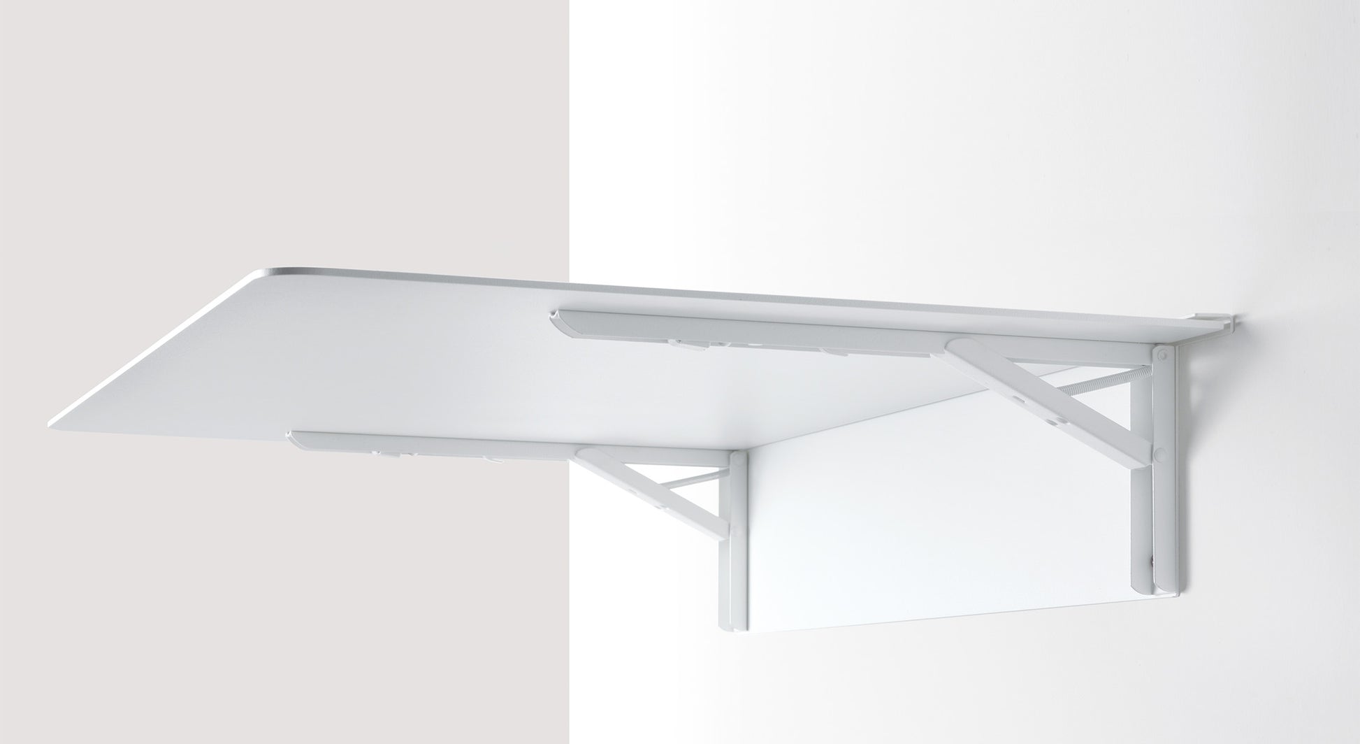 TINY White Aluminum Desk