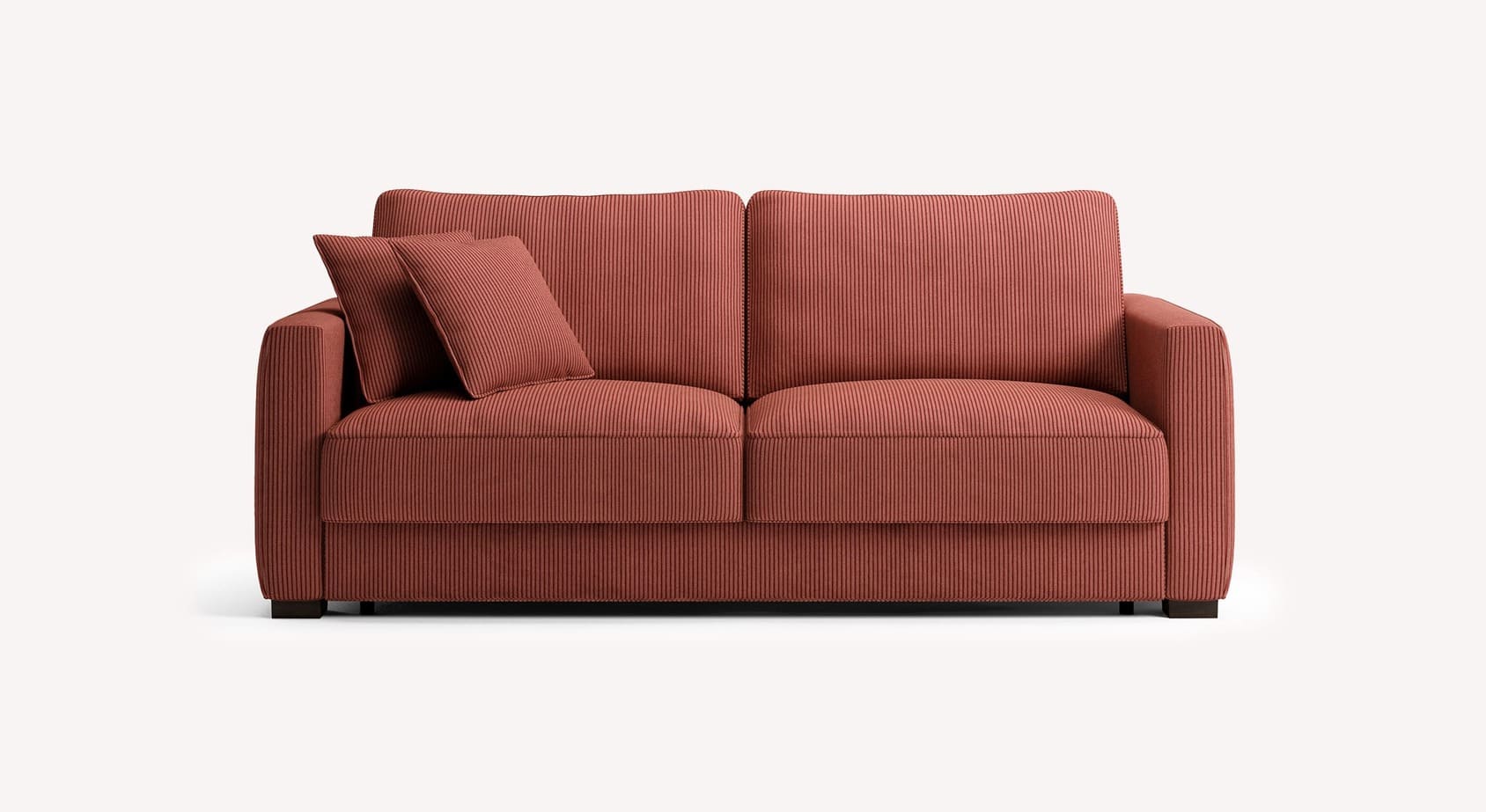 Canapé COCOON Velours Rouge Scandinave Canapé COCOON Velours Rouge Scandinave