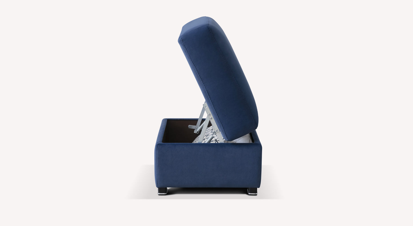 Pouf Coffre DIVANA Matt Velvet Ocean