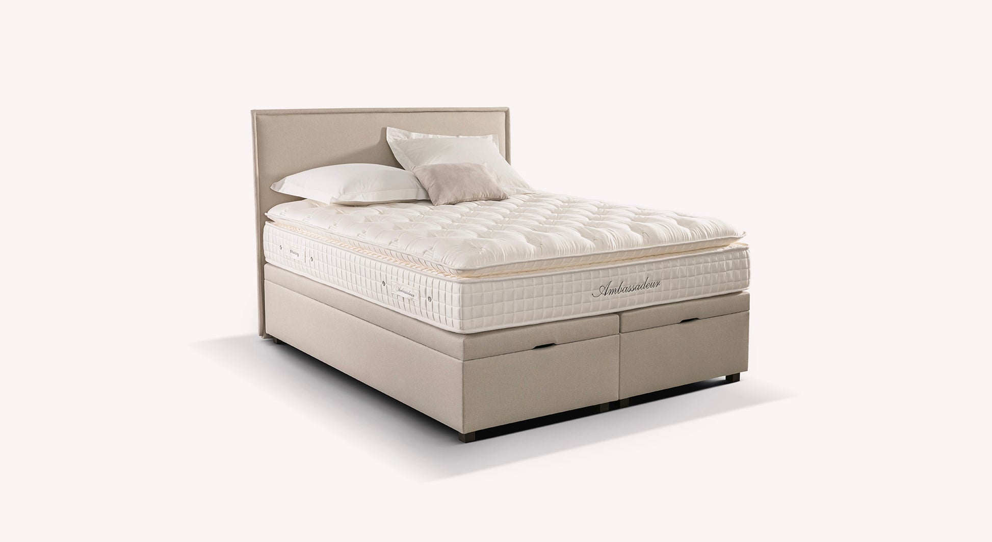 OUESSANT Luca Beige Storage Bed