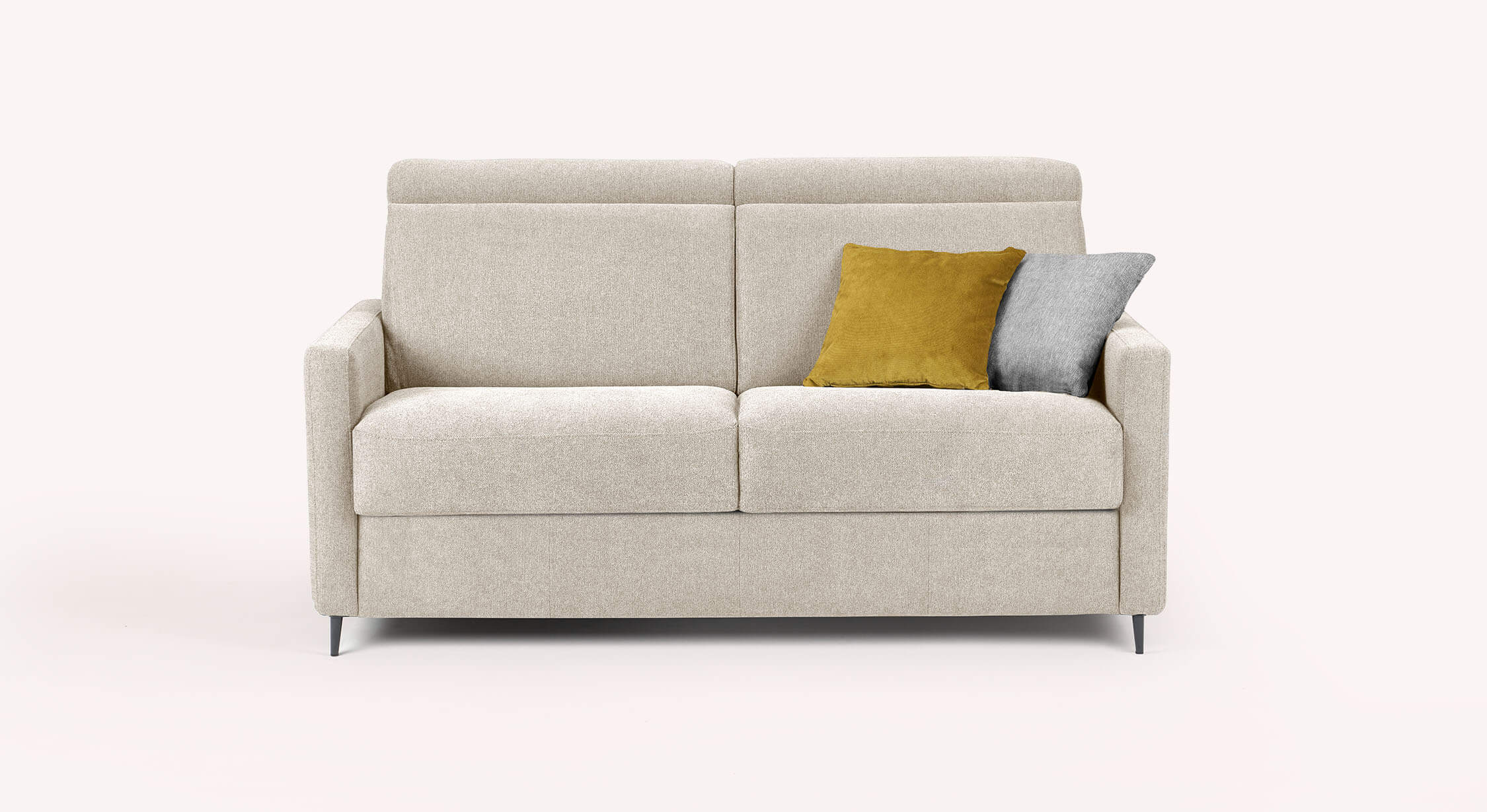 Canapé convertible AMY Tissu Beige Contemporain