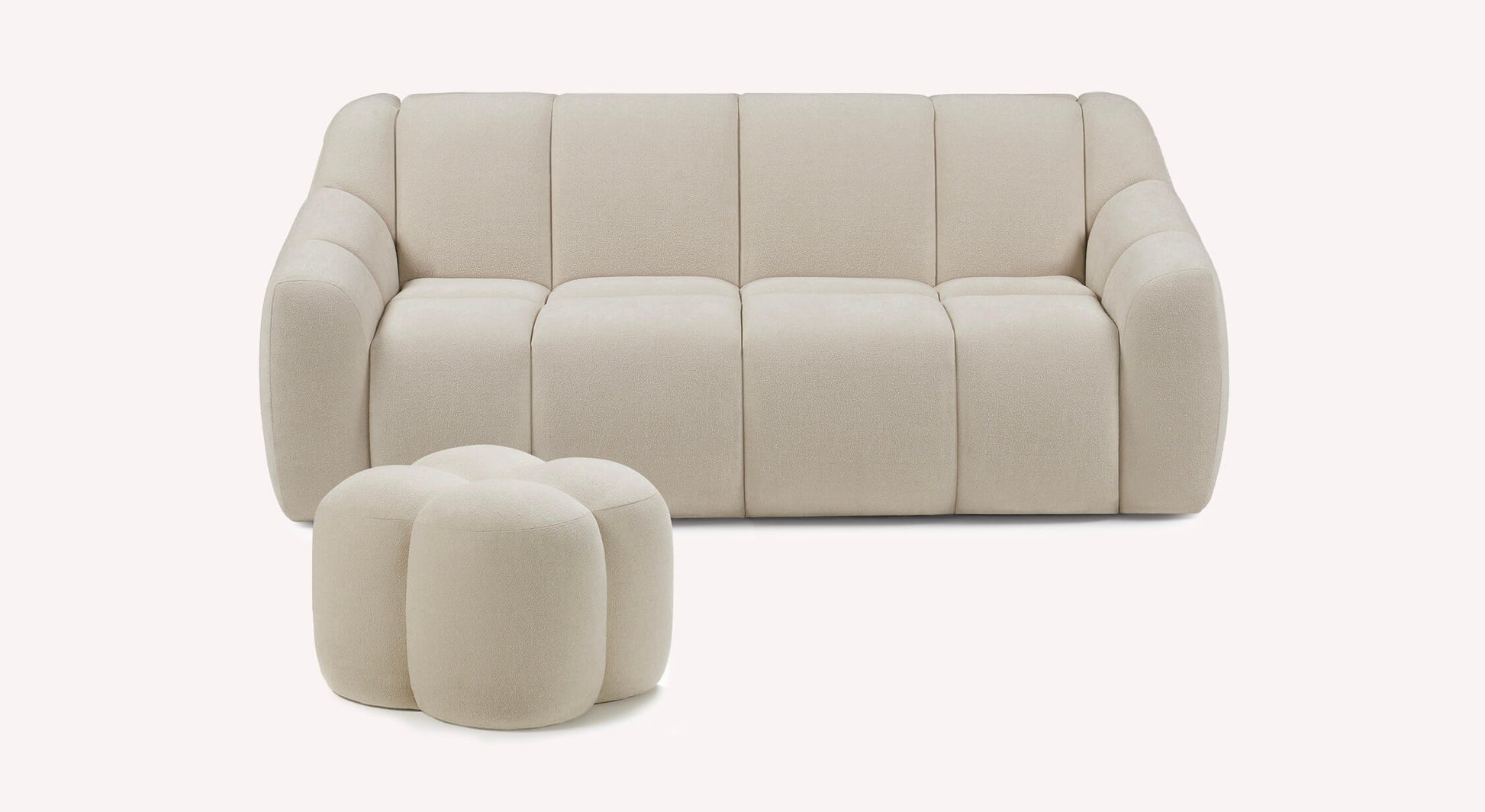 MAMA Innuendo Ivory Pouf