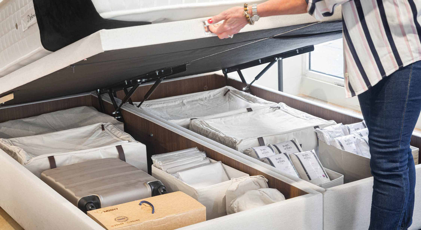 Pack lit coffre, matelas et tête de lit WARREN Guard Liver