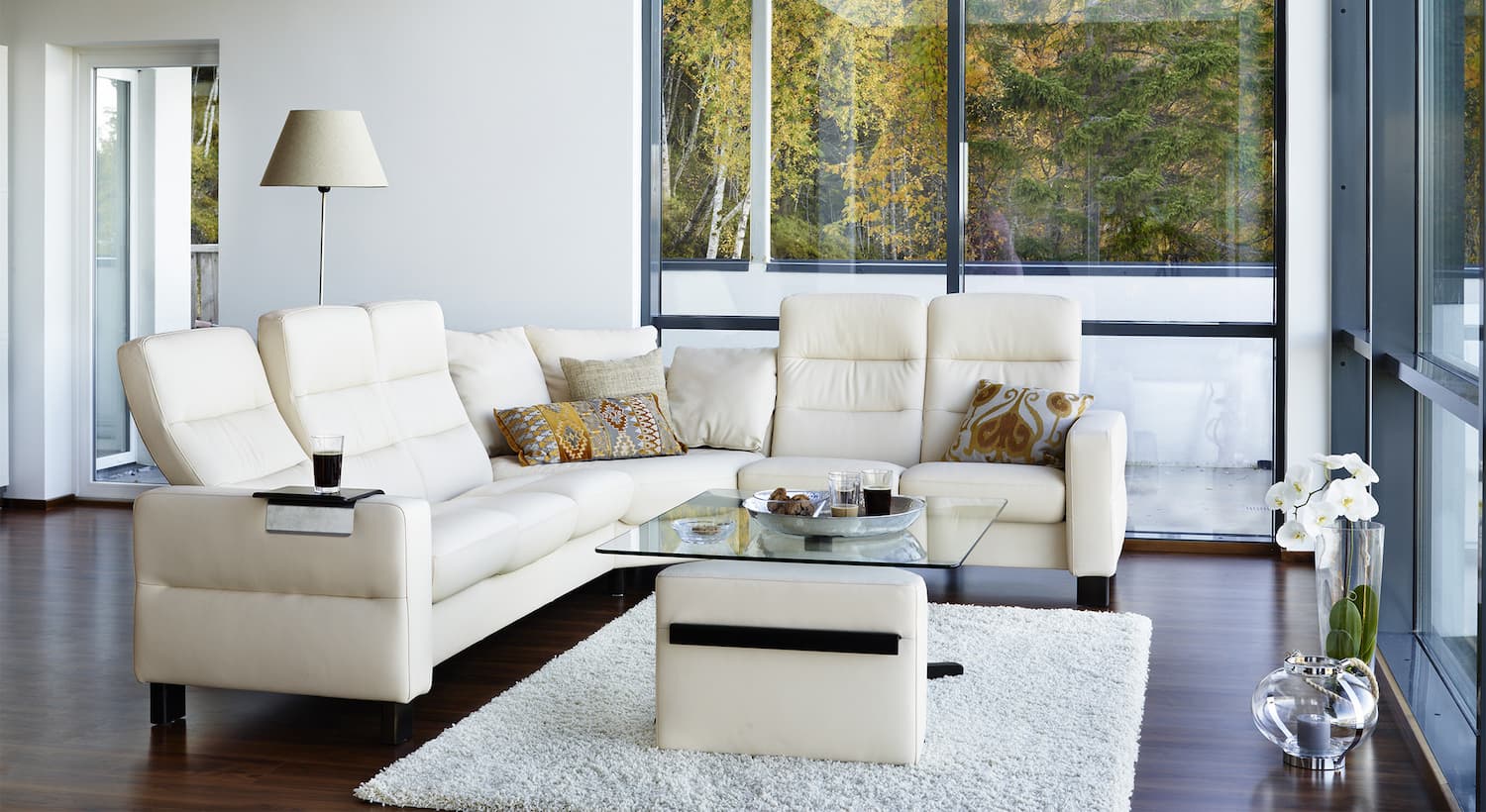 Le canapé d'angle relax : le format spacieux et confortable