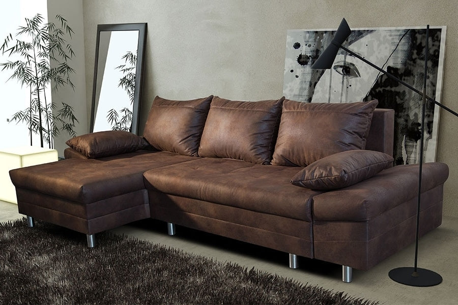 Le canapé d'angle marron, une valeur sûre et indémodable