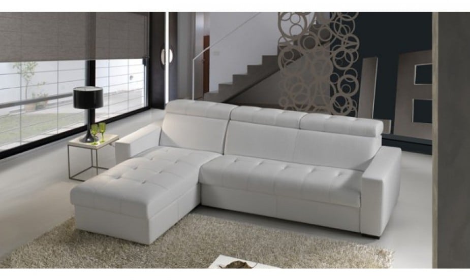 Canapé-lit d'angle en cuir : chic et moderne