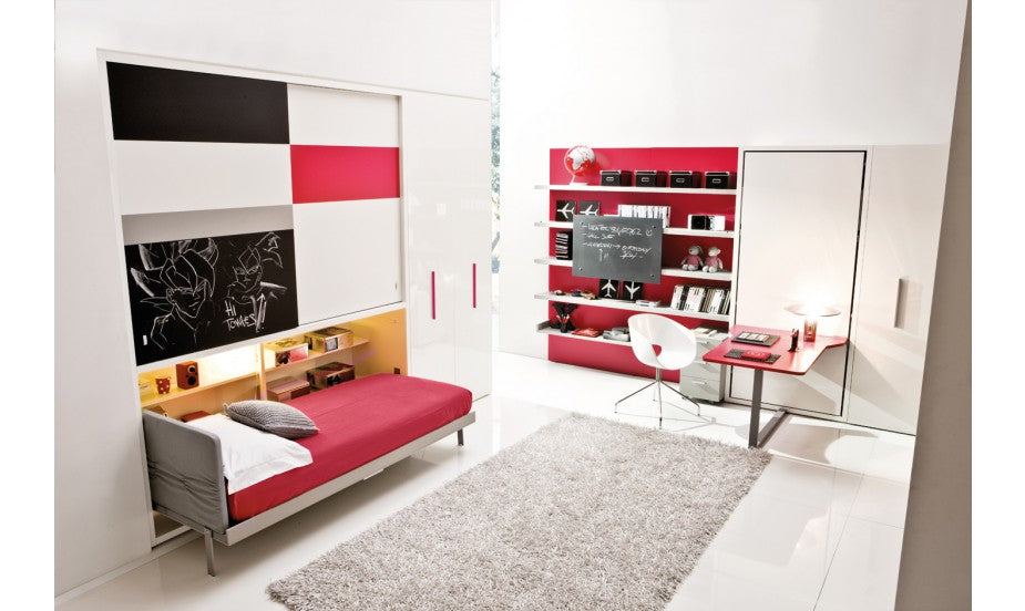 armoire lit design pratique,