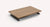 Table extensible Bessy avec plateau en bois et pieds noirs cylindriques, vue en packshot sur fond blanc