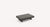 Table basse extensible Boston en pierre grise avec pieds noirs