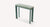 Table Domino M27 N48 en amande, design moderne avec structure minimaliste et finition verte