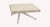 Table extensible Levante avec plateau en marbre beige et pieds blancs croisés