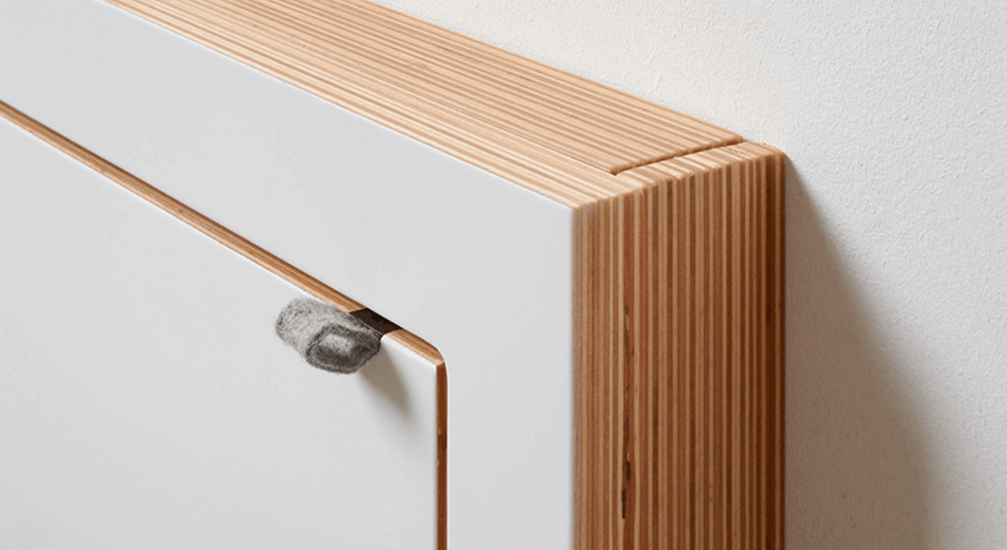 Bureau FLÄPPS avec rangement Bouleau Blanc
