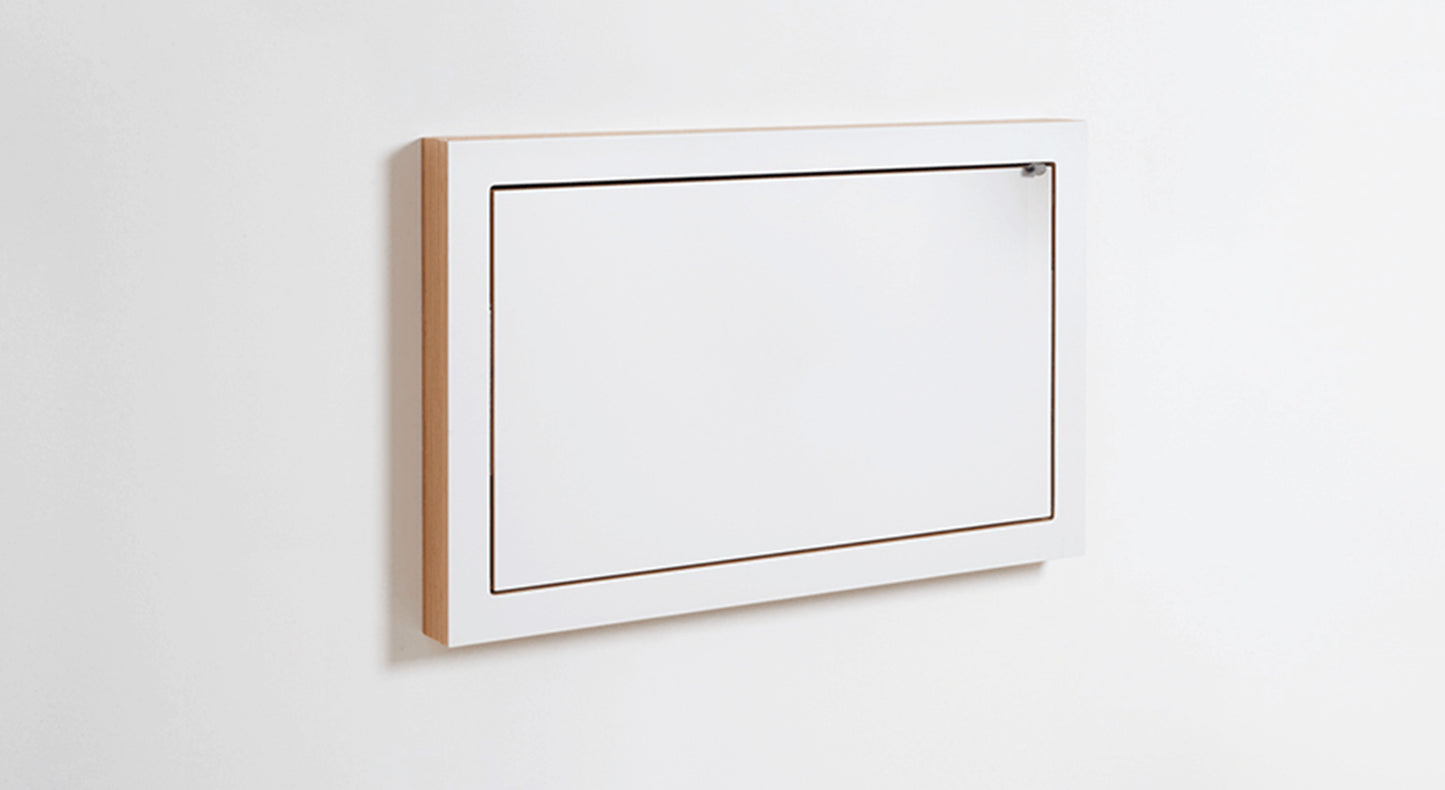 Bureau FLÄPPS avec rangement Bouleau Blanc