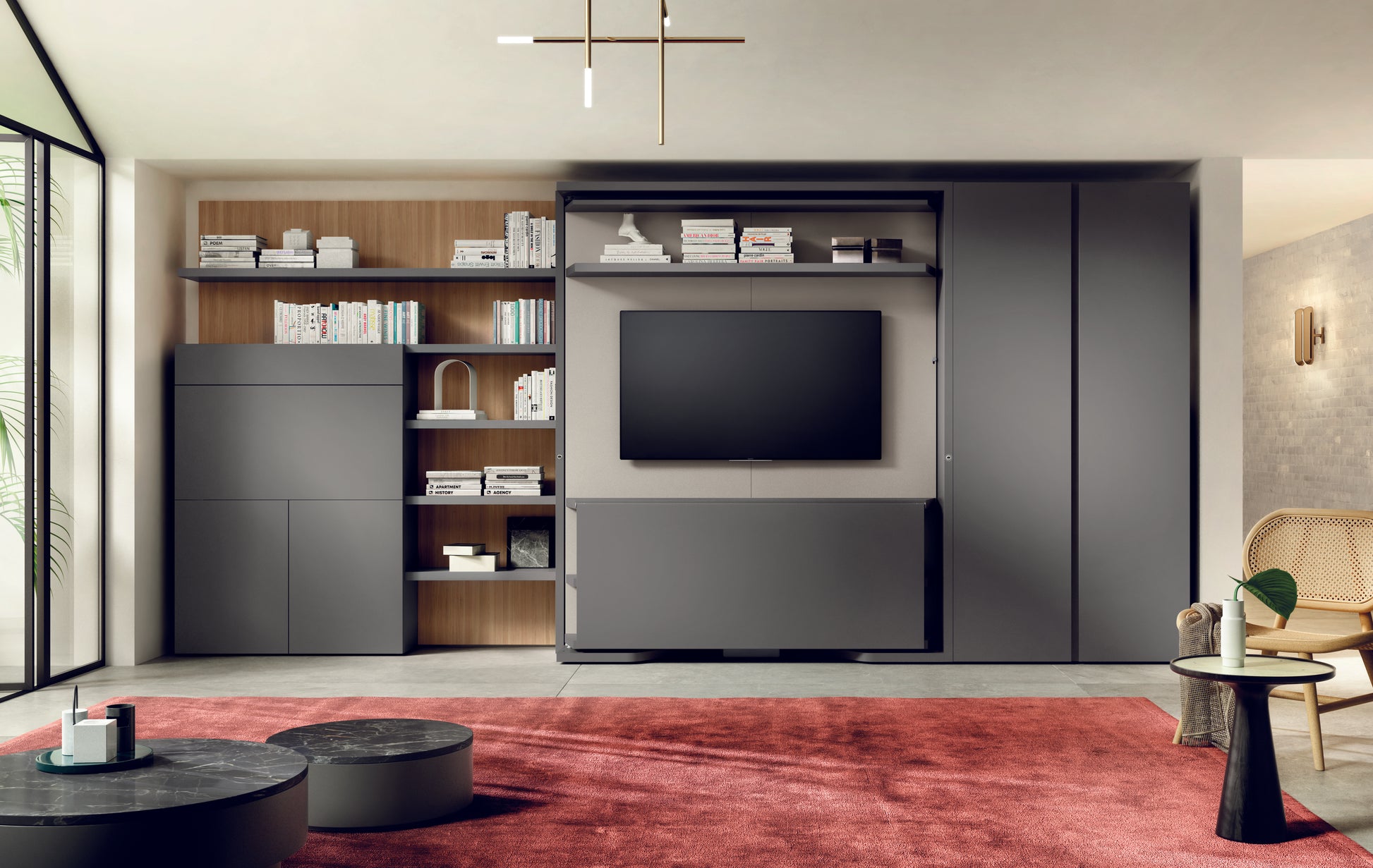 Armoire Lit LGM 2.0 TV - Acheter Lit escamotable avec table ✓ La Maison  Convertible