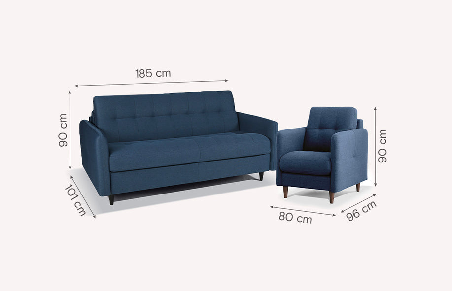 Lot canapé et fauteuil SOHO-1