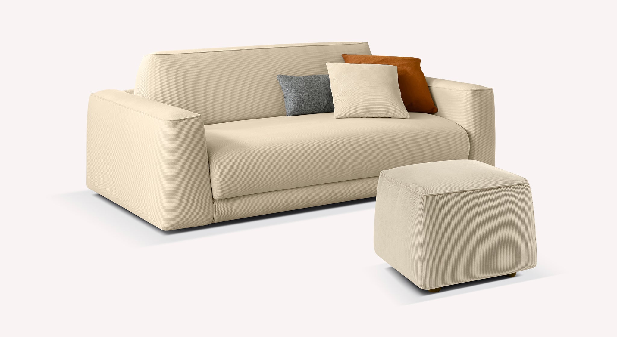 Lot canapé et pouf ONYX Teatro Sand