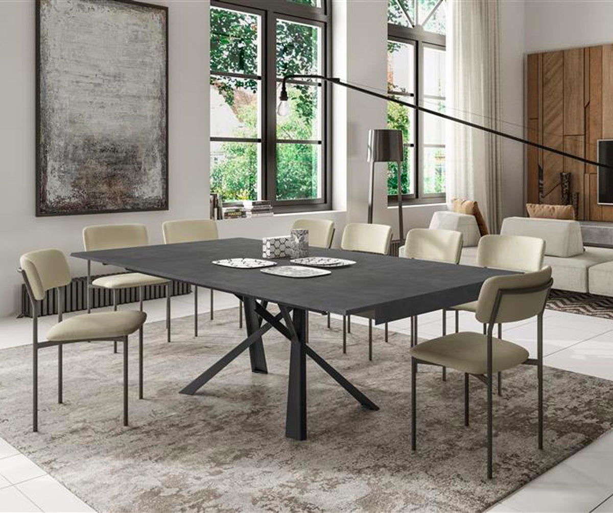 Table à manger extensible Lungo Largo dans un intérieur contemporain