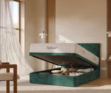 Lit coffre TROUVILLE Bergamo Verde botella 