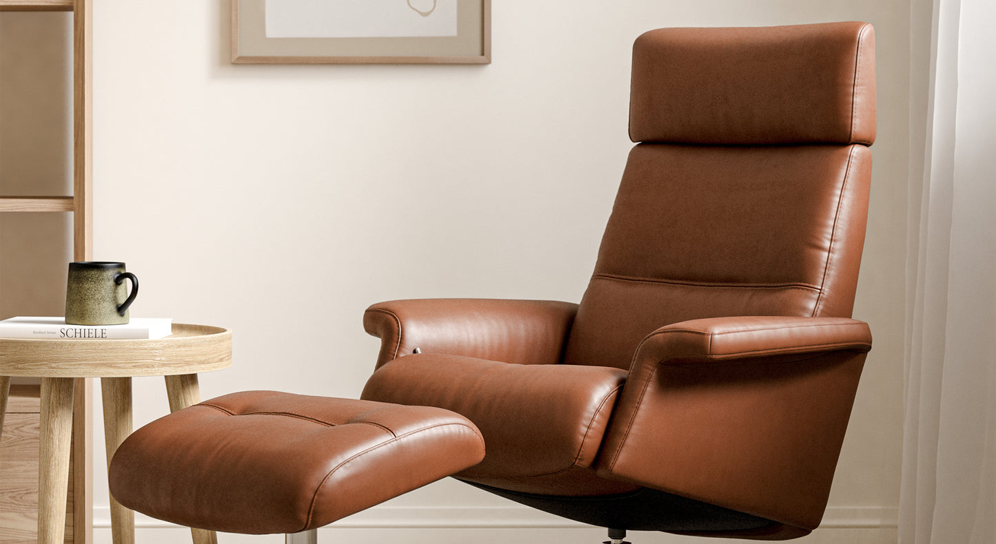 Fauteuil Relax SPACE 3600 électrique Trend Cognac