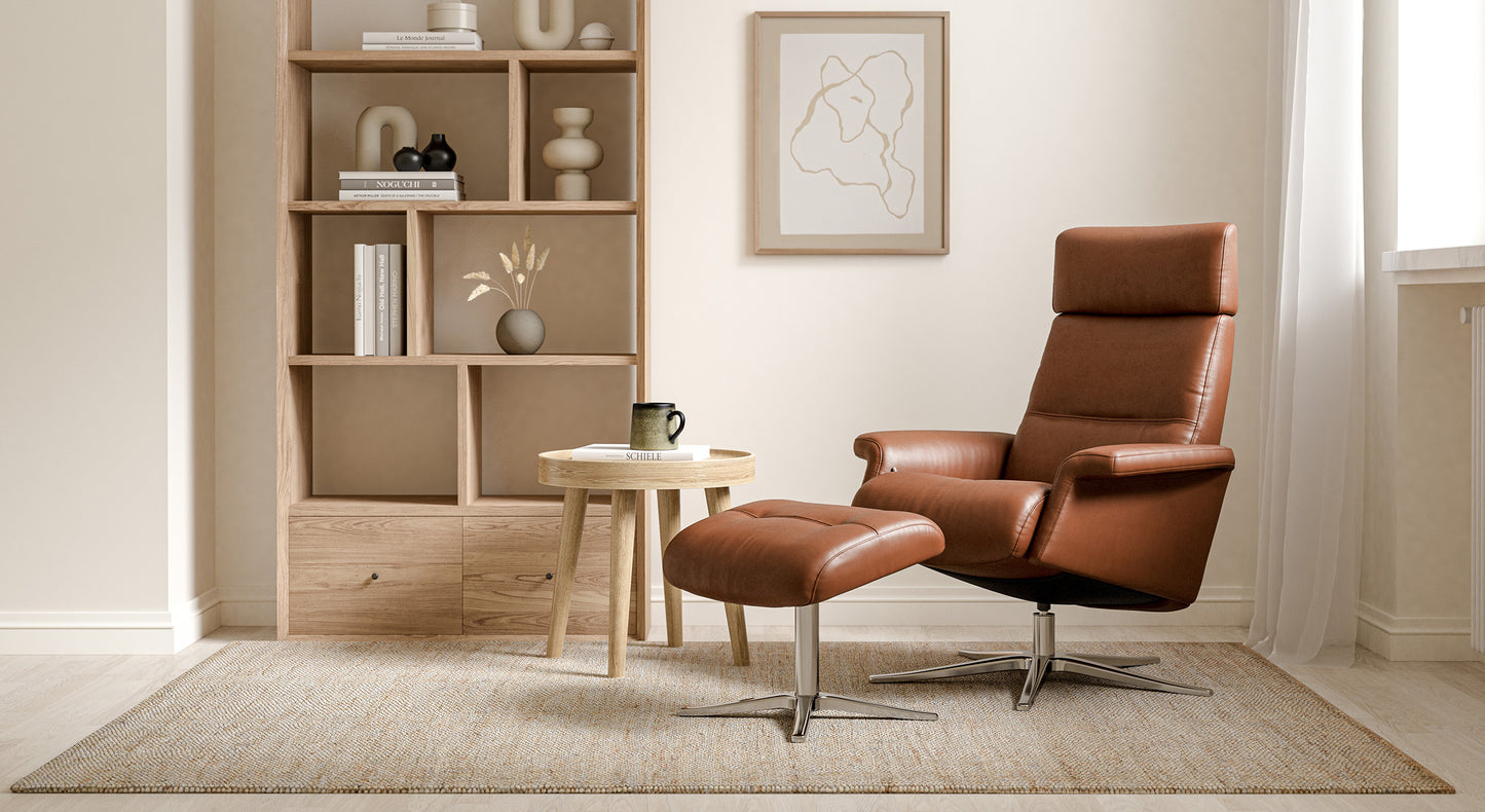 Fauteuil Relax SPACE 3600 électrique Trend Cognac