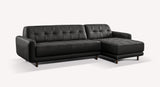 CLARK Angle Cuir Sidney Noir 140x192 / Origine 40 kg/m3 / Lattes