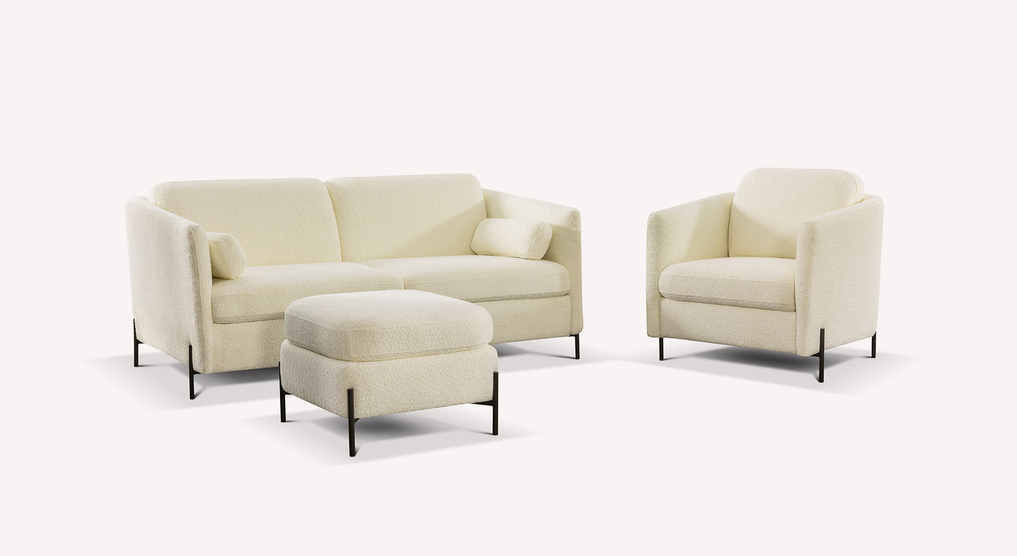 Lot canapé fauteuil et pouf LAPP