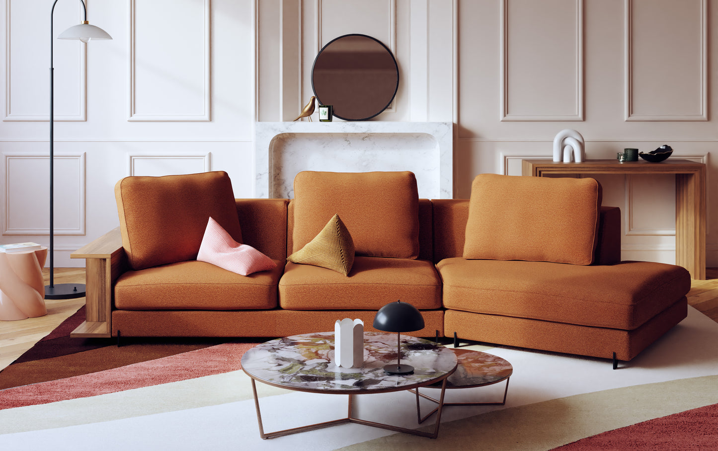 NELLY Broken Corner module +500 fabrics & leathers