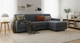 ALIX Angle Luna Denim 140x190 / Mousse 28 kg/m3 / Grille