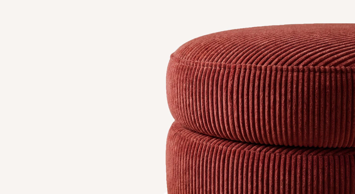 Pouf ALLY Lincoln Terra rossa