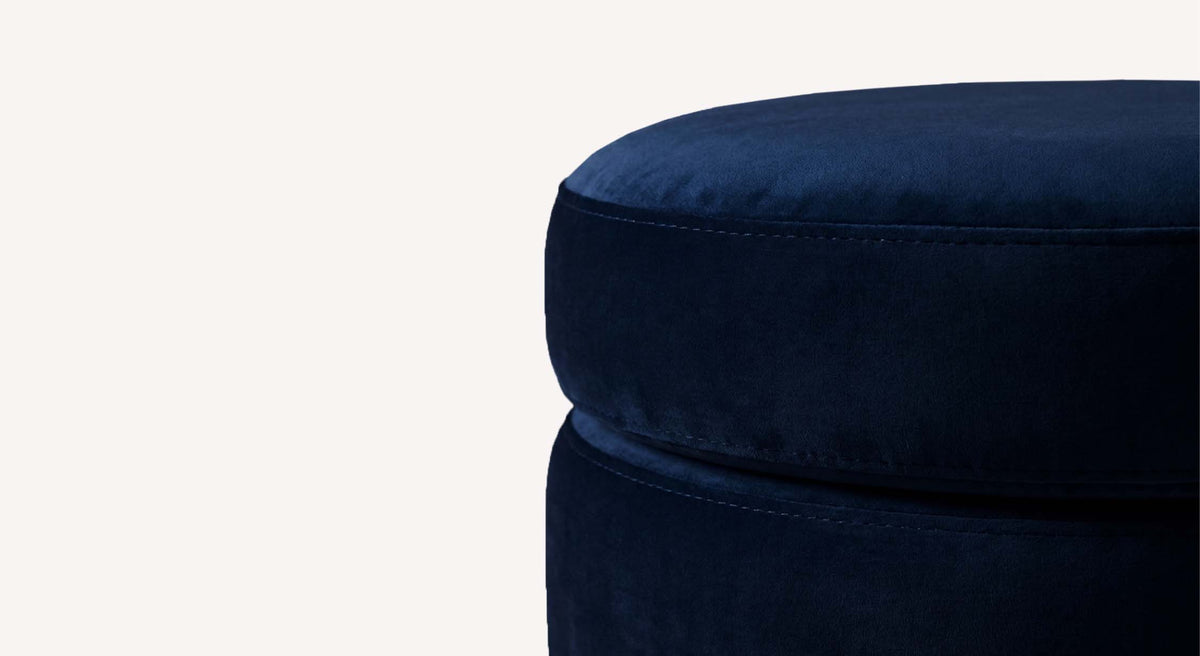 Pouf ALLY Matt Velvet Ocean