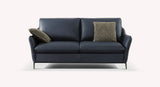 BOGART Cuir Royal Bleu 140x192 / Origine 40 kg/m3 / lattes