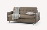 SOHO Cuir Royal Taupe 140x192 / Origine 40 kg/m3 / Lattes