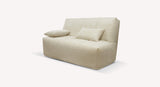 JEANNE Lincoln Ivoire 140x198 / Bibloc Mousse HR 35 Kg/m3 / Lattes