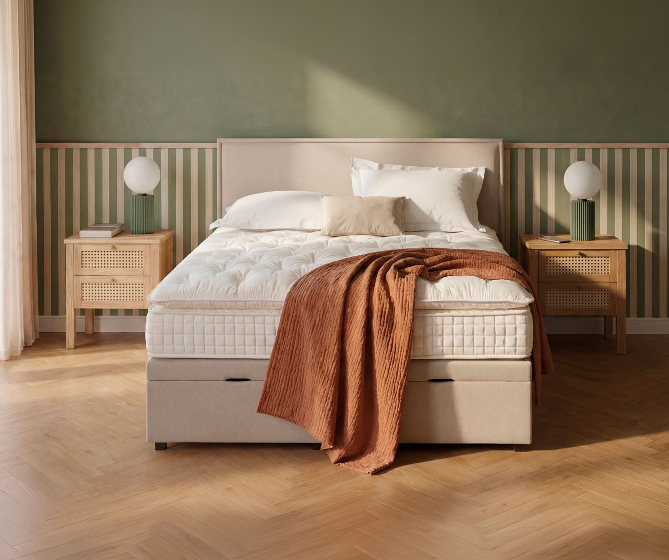 OUESSANT Luca Beige Storage Bed