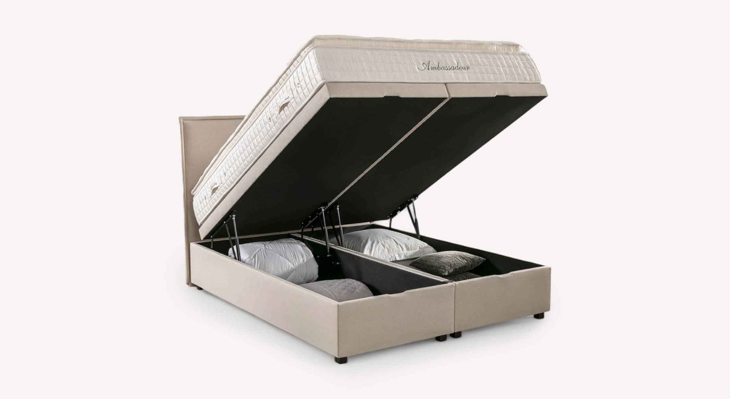 OUESSANT Luca Beige Storage Bed