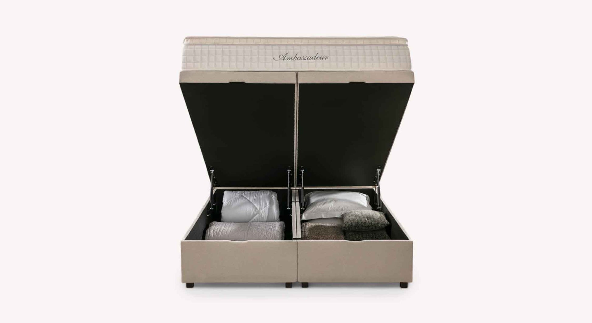 OUESSANT Luca Beige Storage Bed