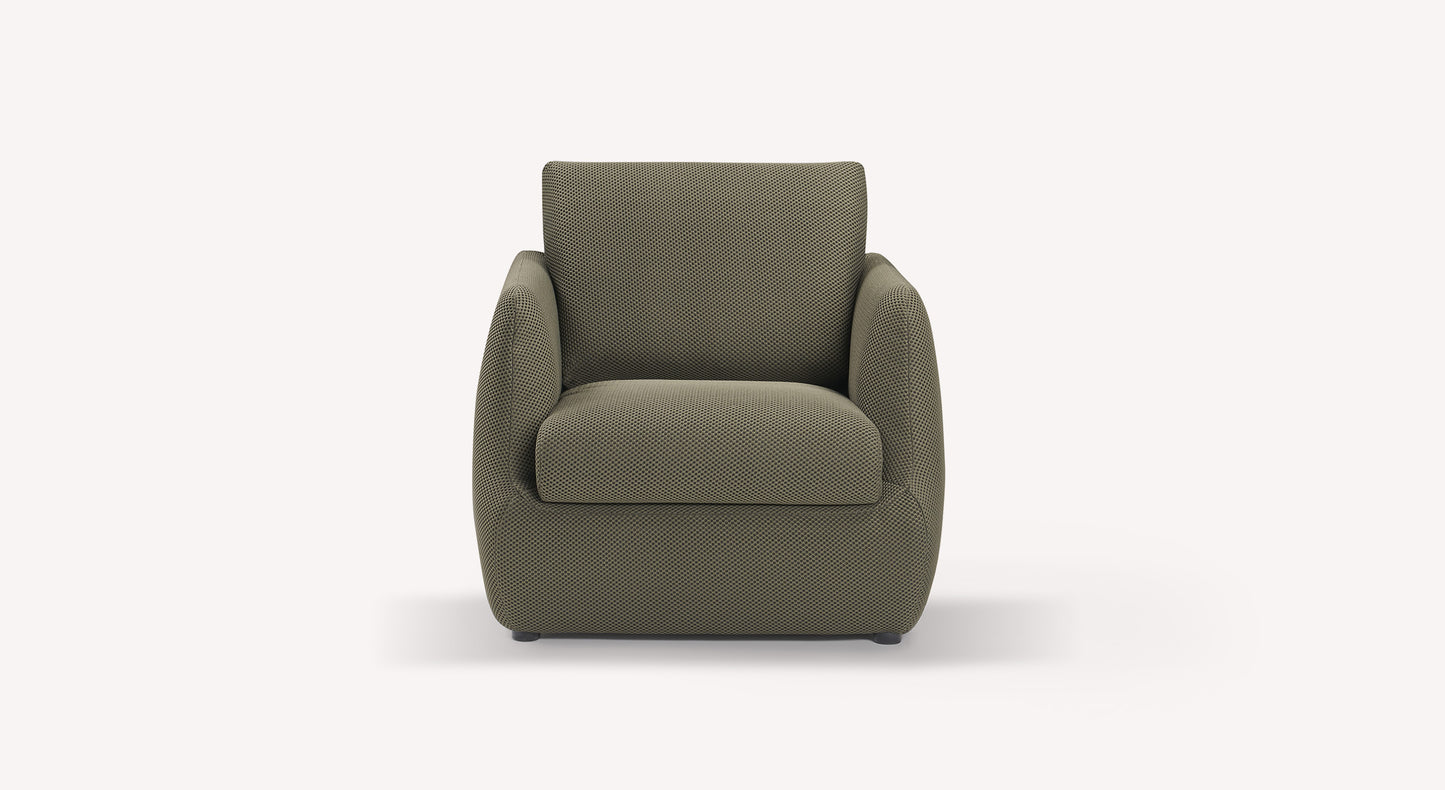 Fauteuil LUZ Vulcano Kaki
