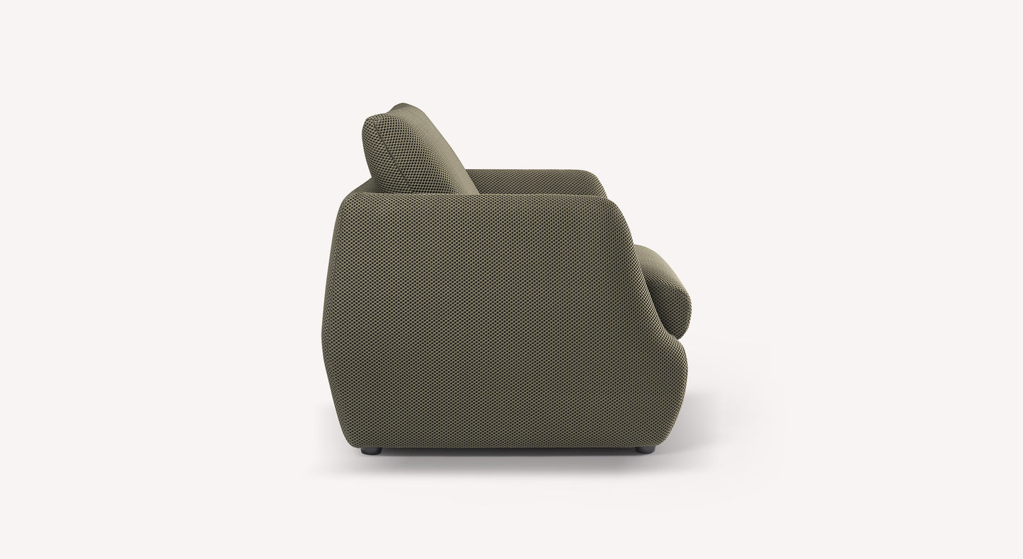 Fauteuil LUZ Vulcano Kaki