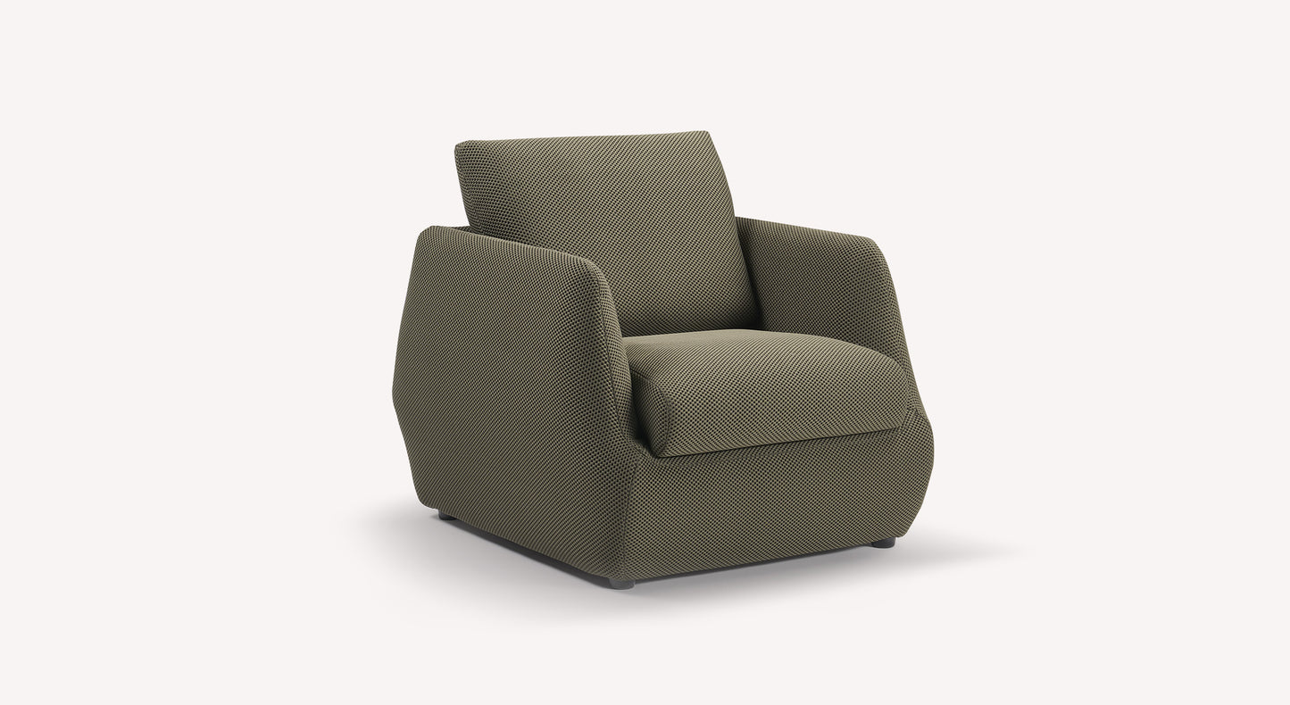Fauteuil LUZ Vulcano Kaki