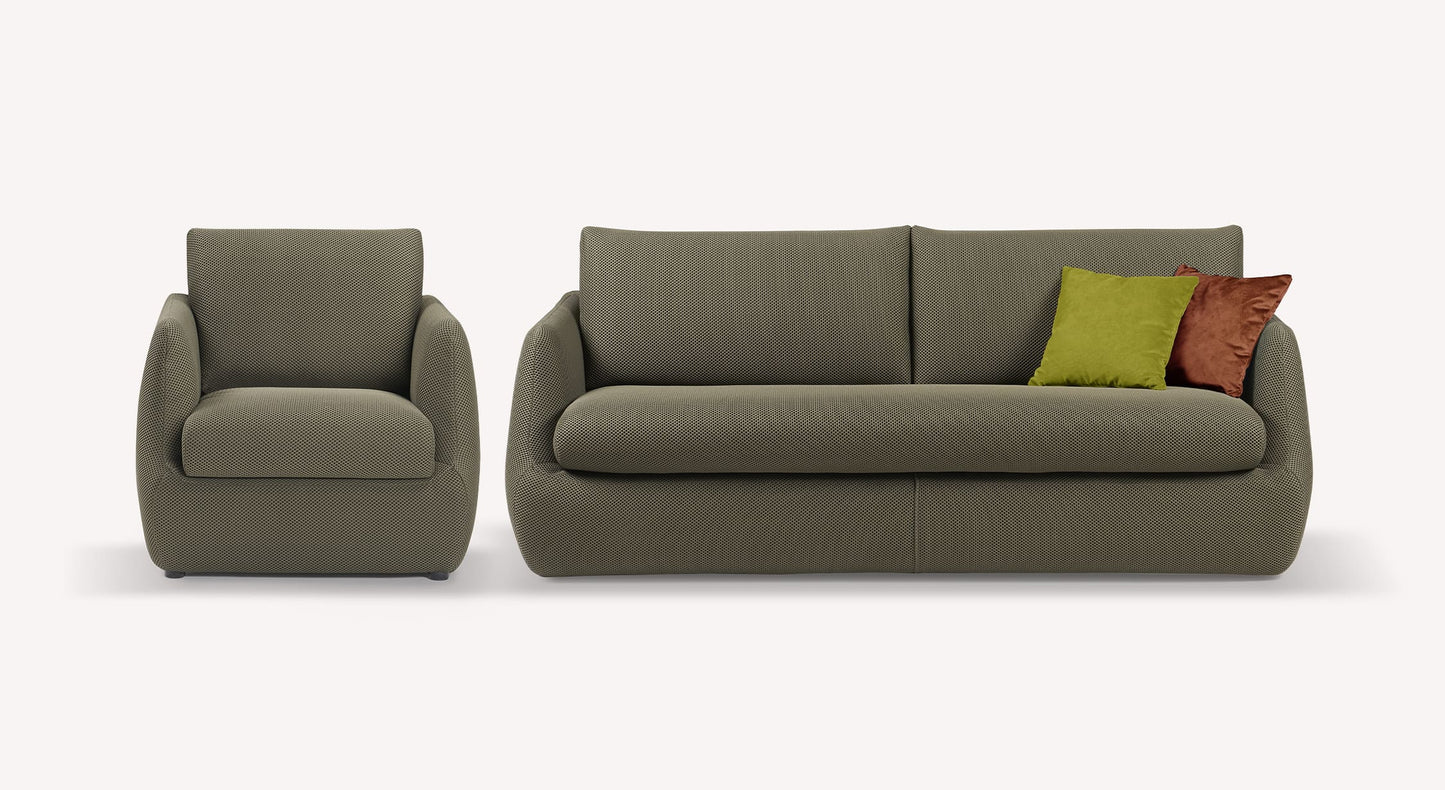 Fauteuil LUZ Vulcano Kaki