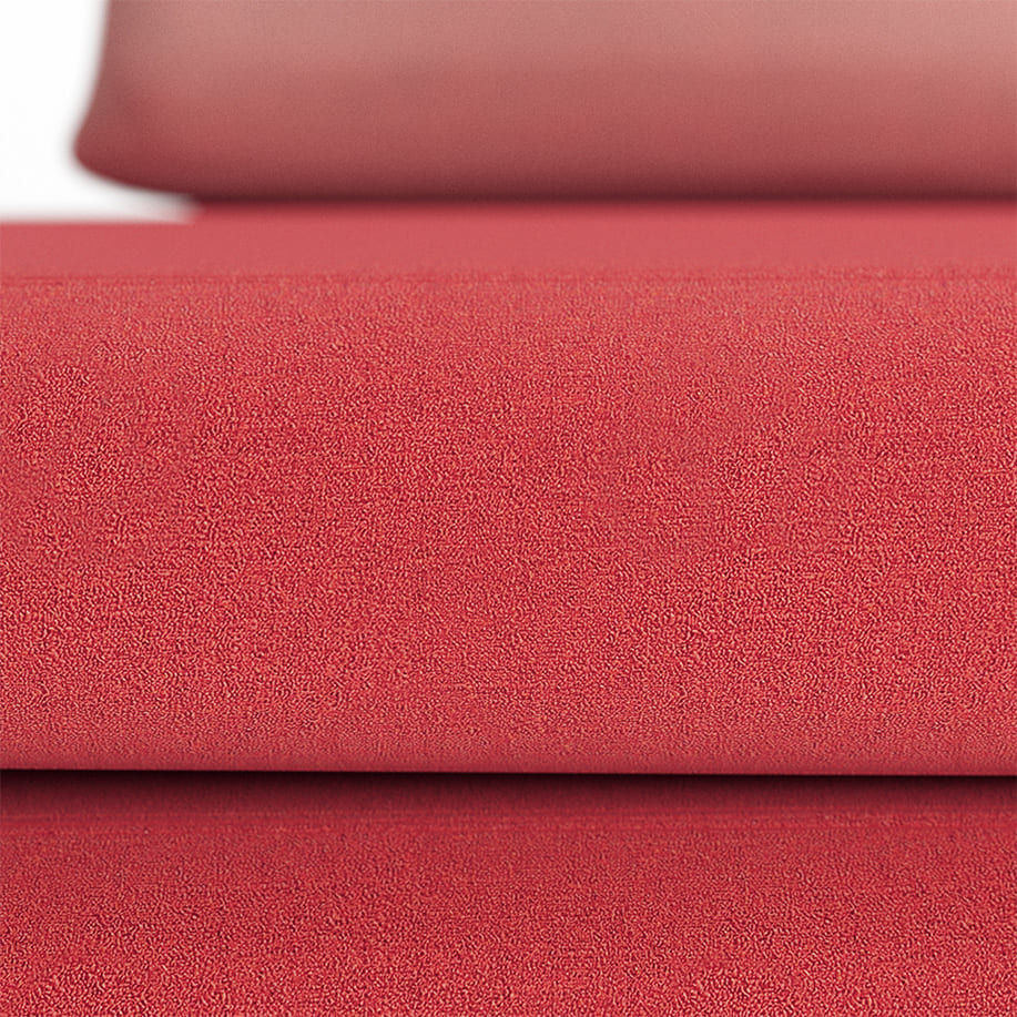 SUISSE sofa with tables Fluf Madras / 35-Flamingo